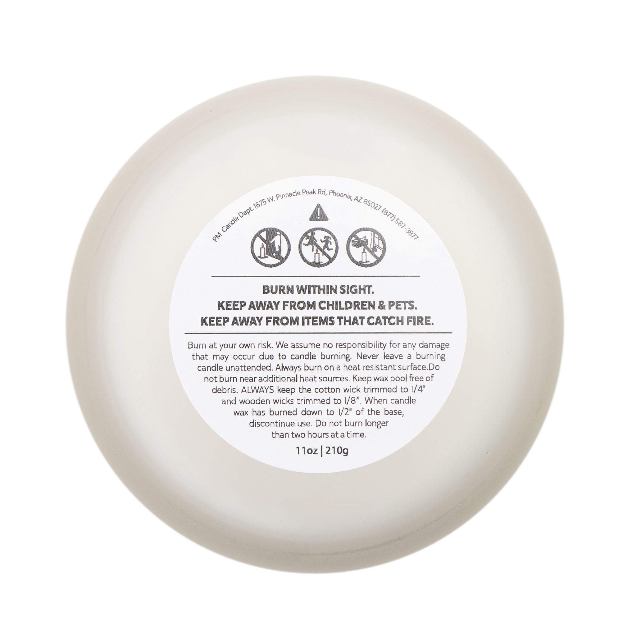 Vanilla Cloud Frosted Glass Candle - 11oz