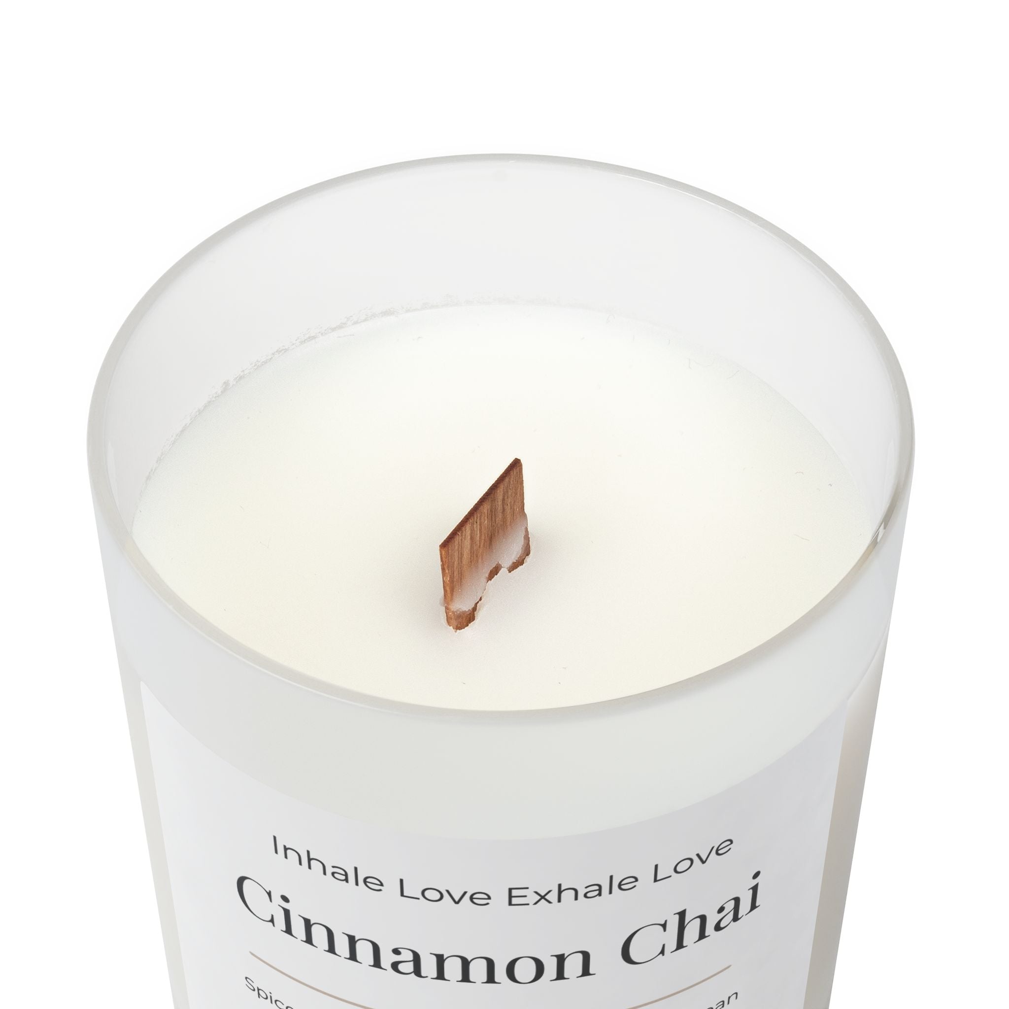 Cinnamon Chai Frosted Glass Candle — 11oz