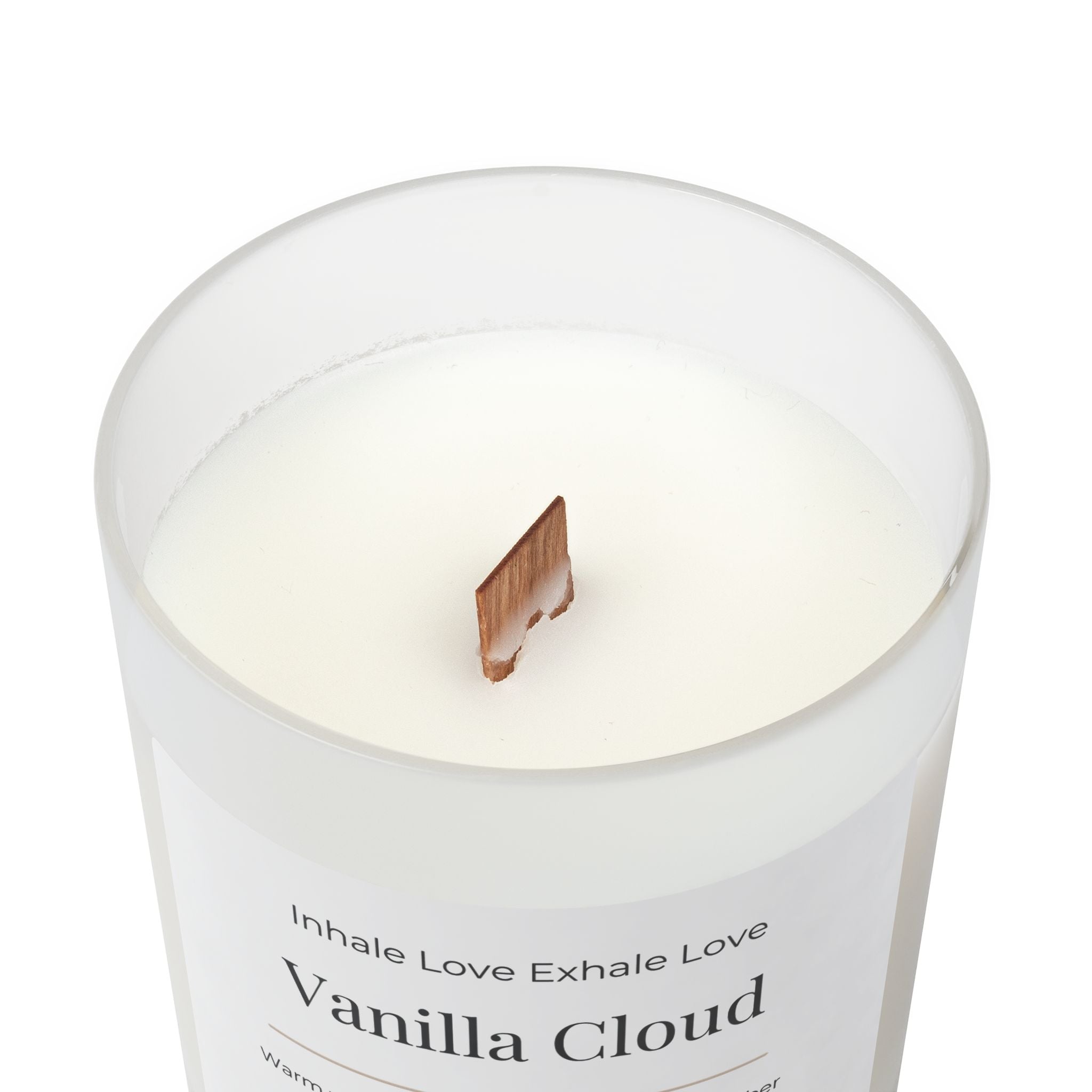 Vanilla Cloud Frosted Glass Candle - 11oz