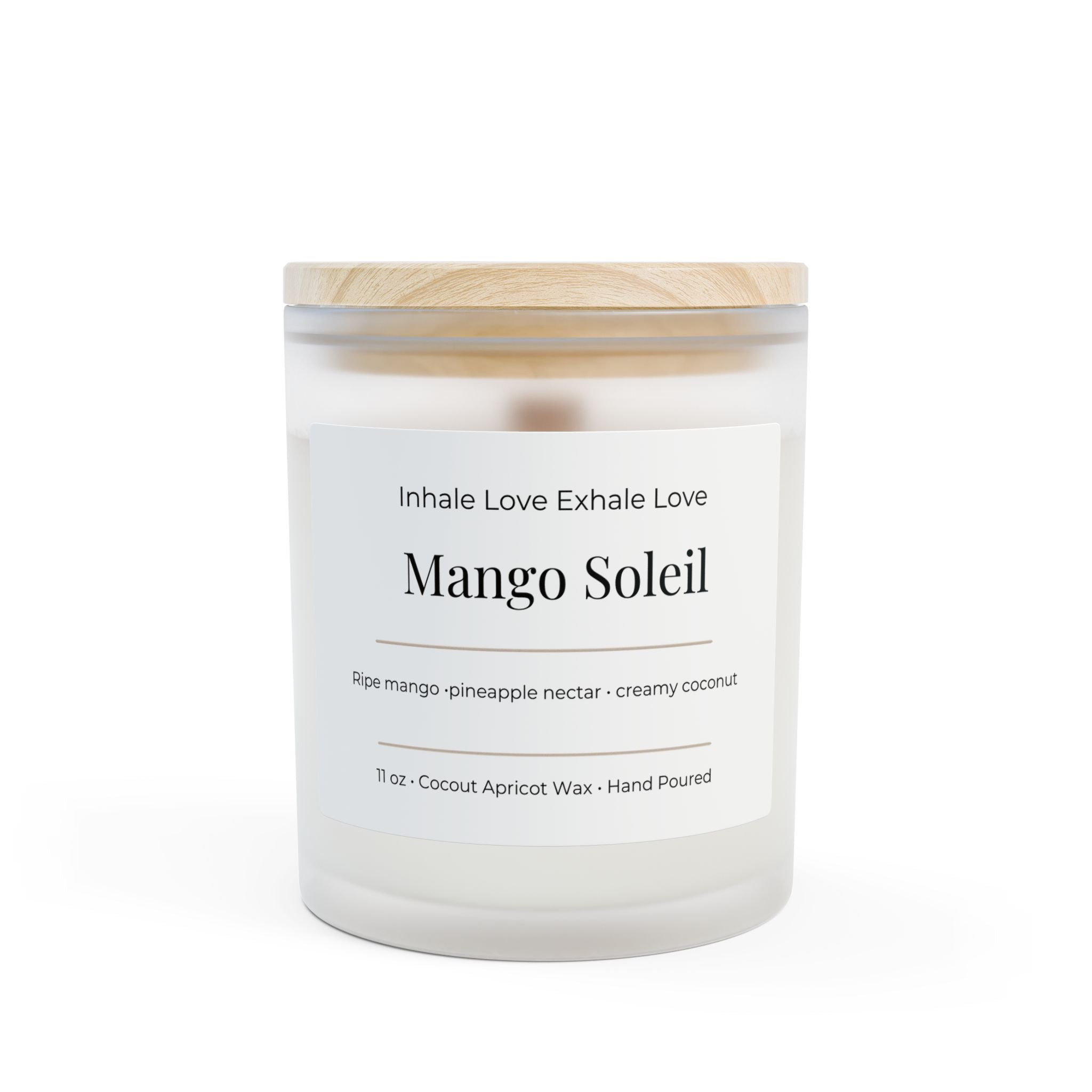 Mango Soleil Frosted Glass Candle — 11 oz