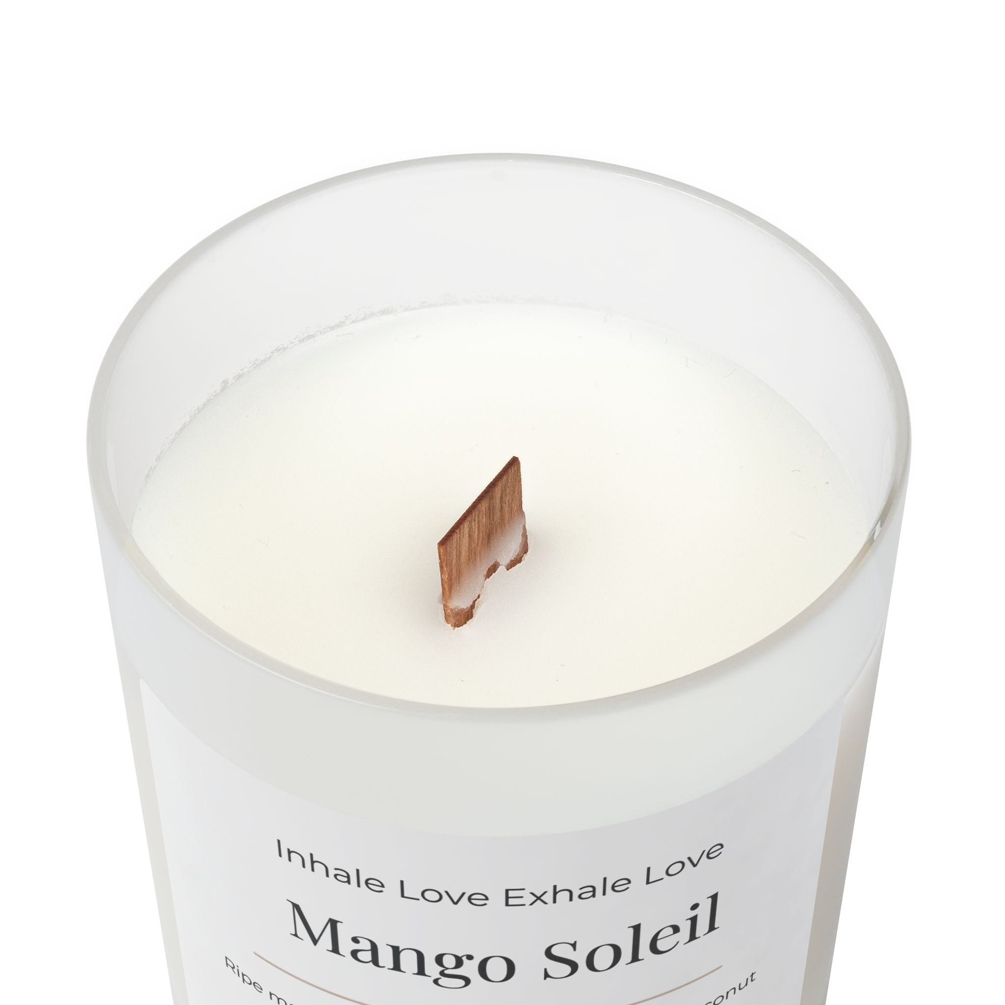 Mango Soleil Frosted Glass Candle — 11 oz