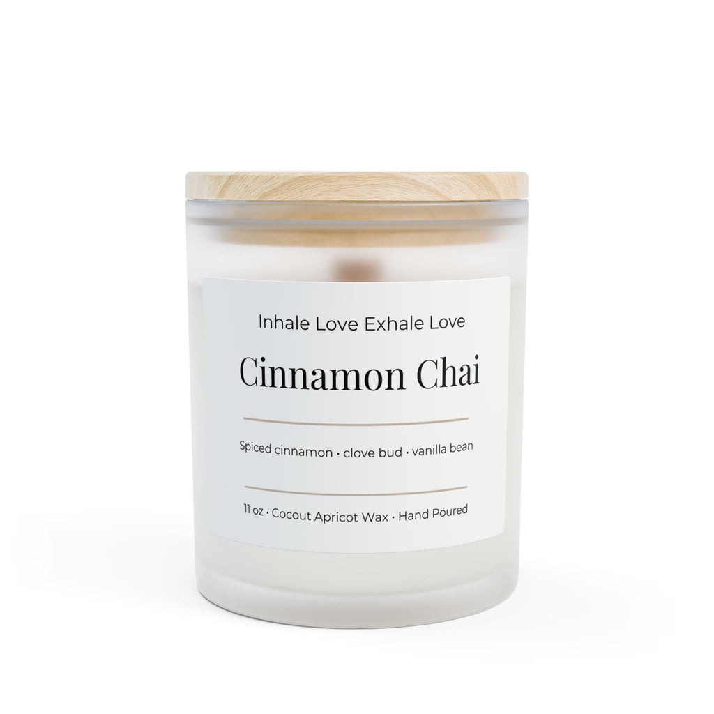 Cinnamon Chai Frosted Glass Candle — 11oz